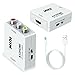 AV to HDMI,Yxflz 1080P AV and Audio to Video Converter Box Adapter for HDTVs, Monitors/Displays, Laptop Desktop Computer (white1) (AV to HDMI)