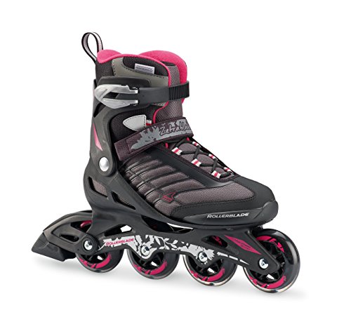 Rollerblade Zetrablade W - Women's Skate - 4x80mm/84A Wheels - SG 5 Performance Bearings - Black/Cherry  - US Women's Size 6