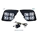 Allinoneparts LED DRL Daytime Running Lights, Driving Fog Lamps Kit Foglight Cover with Yellow Turn Signal Lights for Toyota Hilux Revo 2015-2017 4-Eyes Replacement