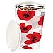 Tea Forte Kati Cup Ceramic Tea Infuser Cup with Infuser Basket and Lid for Steeping, Petal Drops