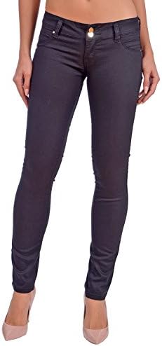 Fancy Jade Women's Plus Size Super Stretch Twill Skinny Pants (Black, 20)