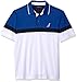 Nautica Men's Classic Short Sleeve Color Block Moisture Wicking Polo Shirt