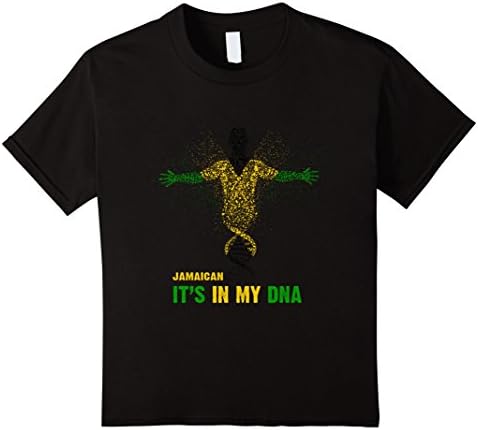 Kids I'ts in my DNA Jamaica Proud Jamaican Shirt 12 Black