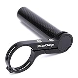 Vinqliq Bike Cycling Lightweight Carbon Fiber Handlebar Extender Extension Lamp Holder Mount with Aluminum Alloy Bracket for Bike Mounts, GPS Units, Headlights, Cameras