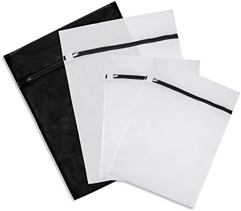 HOFAM Delicates Laundry Bags for Washer & Dryer - Mesh Bags for Bra Stocking - Set of 4 (2 M & 2 L)