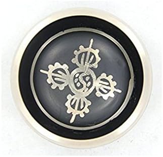 4" Tibetan Meditation Yoga Austomangal Singing Bowl Set with Mallet Cushion (Om Mantra-Tibetan)