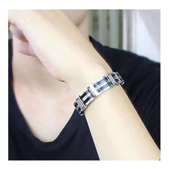 Pulsera Oidea de cadena de bicicleta para hombre, de acero inoxidable, 13 mm de ancho, para el motorista, pulsera gruesa de muñeca izquierda de eslabones, pulida, color negro, plata y oro - Imagen 4
