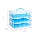 Best Choice Products 3-Tier BPA-Free Detachable Cupcake Carrier Container for 36 Cupcakes w/ Locks, Handle, Blue