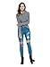 PERSUN Women's Dark Grey Turtleneck Long Sleeve Mixed Cable Knitted Bodysuit,Grey,Medium
