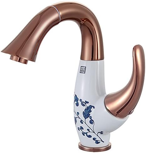 Vintage Brass Single Handle Pull Out Bathroom Sink Faucets