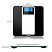 Digital Bathroom Scale, Chunnuo 396lb/180kg Precision Body Weight Scale with Smart Step-on technology, 6mm Tempered Glass (Elegant Black)