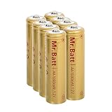 Mr.Batt NiCd Solar Rechargeable AA Batteries, 1000mAh 1.2V (8 Pack)