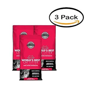 Image of PACK OF 3 - World's Best Cat Litter, 28 lb, Multiple Cat Clumping Formula