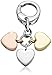 Fossil Tri-Tone Stainless Steel Heart Charm