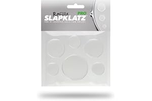 SlapKlatz ReFillz Drum Gel Dampers – Clear – 12 Pads in 3 Sizes