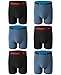 KAYIZU Brand Men's Underwear,Ultimate Soft Cotton Boxer Brief (6-Pack) Black/Light Gray/Blue XX-Large…