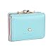 Damara Womens Metal Frame Kiss-lock Small Clutch Cards Holder Wallet,Light Blue