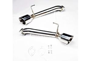 TUNERBITS Stainless Steel Straight Axle Back Muffler Exhaust for Nissan 370Z 2009-2021