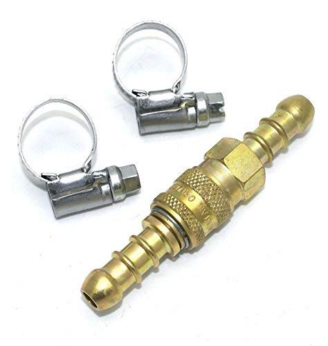 continental/1stserie Inline Quick Release Fitting Coupling for 8mm propane/butane gas + 2 Clips