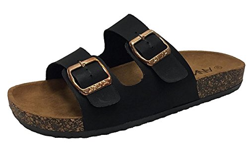 Anna shoes womens glory-100 sandal silver black