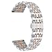 V-MORO Band Compatible with Galaxy Watch 42mm Bands Rose Gold Women 20mm Solid Stainless Steel Strap Replacement for Samsung Galaxy Watch 42mm R810/Galaxy Watch Active 40mm R500