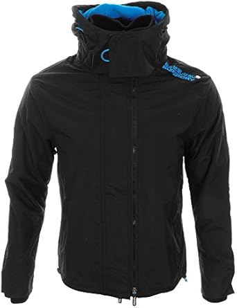 superdry windcheater black blue