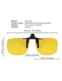 Gafas de sol polarizadas con clip en las gafas de sol, ideal para la conducción incluida