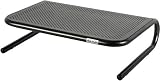 Allsop Metal Art Jr. Monitor Stand, 14-Inch wide platform holds 40 lbs with keyboard storage space - Pearl Black (30165)