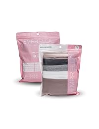 Emprella - Bragas de algodón y licra para mujer, talla grande, 5 unidades