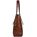 ZMSnow Vegan Leather Tote Designer Handbags for Women Girls (Brown)