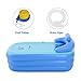 EoSaga Inflatable Bath Tub PVC Portable Tub SPA Environmental Portable Tubs for Adults Portable Soaking Tub Bathtub Bathroom SPA For an Adult With Air Pump Blue