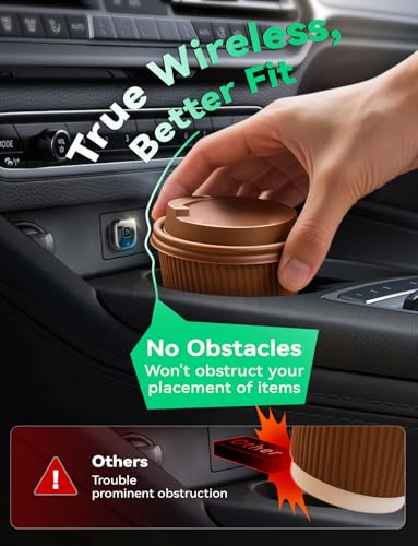 Mavlou Wireless Carplay & Android Auto Adapter, Metal Design Mini & Stable 2-in-1 Dongle, Convert Vehicle's Wired CarPlay/AA to Wireless, for iOS 10+/Android 11+ & Cars from 2016 (Black)