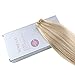 Moresoo 18 Inch PU Tape in Hair Extensions Color #18 Ash Blonde Highlighted with #613 Blonde 100g/40pcs Invisible Seamless Skin Weft Human Hair Extensions Glue on Tape on Extensions