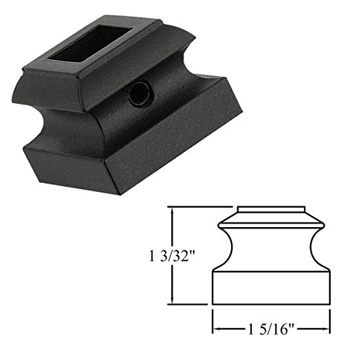 Shoe for Iron Balusters (Contractor 50Pack) Stair Parts Flat Shoes with Set Screw for use with