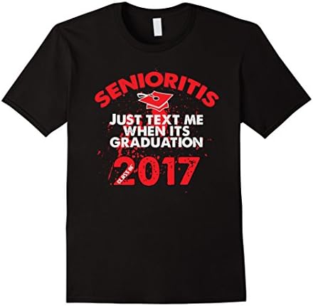 Men's Class of 2017 High School Or College Graduation Gift Shirts Medium Black