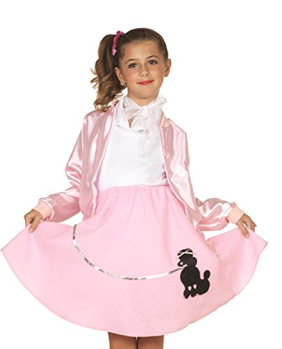 Girls 50's Pink Lady Jacket Costume