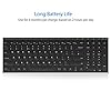 Arteck 2.4G Wireless Keyboard Stainless Steel Ultra Slim UK Layout Keyboard with Numeric Keypad for Computer/Desktop/PC…