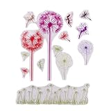 MENGCORE 1PCS Clear Rubber Stamp Mulitcolor Dandelion Transparent Stamp DIY Scrapbooking/Card Making Decoration Supplies