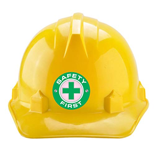 Safety First Stickers - (Pack of 120) 2" Large Laminated Vinyl Decals for Construction Hard Hat Motorcycle Welding Helmet Toolbox Labels