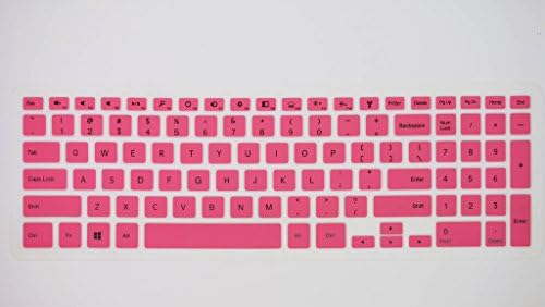 HYAIT 1Pcs Colorful Silicone Keyboard Protector Skin Cover for Dell Inspiron 15HR/15HR£¨7000 Series£/15HD 7000£¨7000 Series££¬ Inspiron15hd-2528/2628T/2828T,15H-1528,15-7537 SEMI-PINK