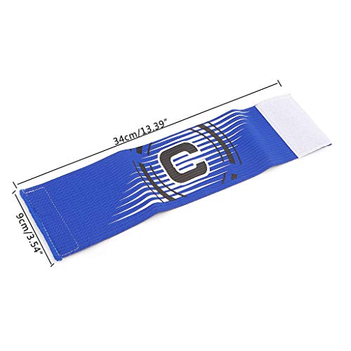 Kofun Football Captain Armband Elastic Adjustable Arm Band Leader Soccer Competition Blue