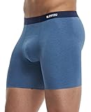KAYIZU Men's Underwear Ultimate Comfort Soft Boxer Brief Infinity Blue Large