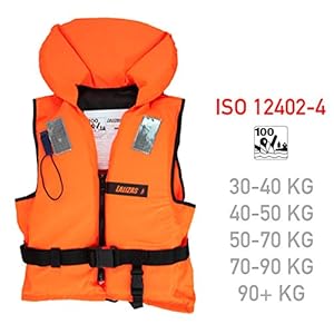 Schnorchelmasken 41dJpT6zNHL. SS300 3 - 10 kg Körpergewicht - Brustumfang: 50-60cm - Die Angabe des Körpergewichtes bezieht sich in erster Linie auf die Auftriebskraft der Rettungsweste. Als Passform ist dies nur ein Richtwert. Bitte orientieren Sie sich auch an den Angaben des Brustumpfanges. Sollte noch zusätzliche Kleidung unter der Weste getragen werden oder das Körpergewicht ist im oberen Bereich Gewichtsangabe, so sollten Sie eine Nummer größer wählen. Achtung, diese 3-10kg Weste fällt sehr klein aus. Gefertig nach der ISO Norm 12402-4 für 100N Rettungswesten sind die Einsatzgebiete geschützte, ruhige Gewässer bzw. Binnenreviere. Rettungswesten sind unabdingbare Begleiter auf allen Booten, Yachten, Fähren und Schiffen. Die Auftriebskörper sind im Brustbereich und im Nackenkissen angebracht. Die vorderen Auftriebskörper sind leicht unterschiedlich groß ausgeführt, so dass eine verunglücke Person kontroliert von der Brust- in die Rückenlage gedreht wird. Hier greift der schwimmende Kragen und hält den Kopf über der Wasseroberfläche , so dass durch Mund und Nase weiter geatment werden kann.