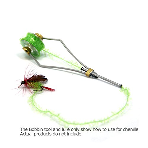 SAMSFX Ice Chenille Fly Tying Materials Flash Cactus Chenille Line Specific Colors for Fly Flies (10 Colors Chenille with Box)