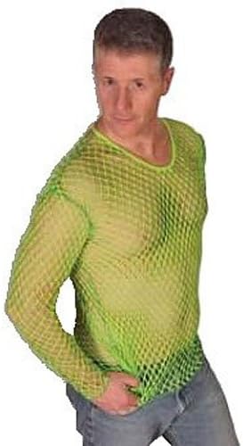 yellow fishnet shirt