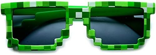 Pixel Sunglasses, Piixy 8-Bit Pixel Retro Novelty Gamer Geek Sunglasses Adult Size