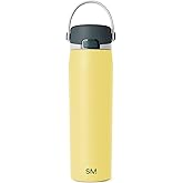 Simple Modern Mesa Sport Water Bottle with Covered Chug Lid | 24oz Cup Holder Friendly Insulated Stainless Steel Bottle for Gym, Sports and Travel | Golden Bear