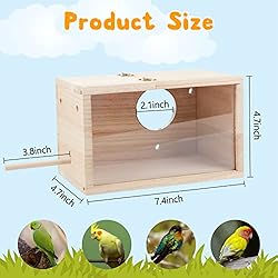 Rypet Parakeet Nesting Box Transparent Design, Bird