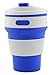 Avaleisure COLLAPSIBLE CUP, a Reusable, 12 oz., BPA-Free Silicone Travel Mug with Leak-Proof Lid for Hot and Iced Coffee To Go, Tea, Water. Ideal for Camping, Hiking, Outdoors, Commuters