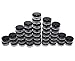 Bekith 100 set Clear Empty 3 Gram/3ML Plastic Pot Jars, BPA Free Cosmetic Sample Empty Container, Black Screw Cap Lid, for Make Up, Eye Shadow, Nails, Powder, Paint, Jewelry